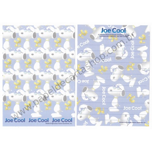 Kit 4 Papéis de Carta Originais Antigos Joe Cool BLU Peanuts