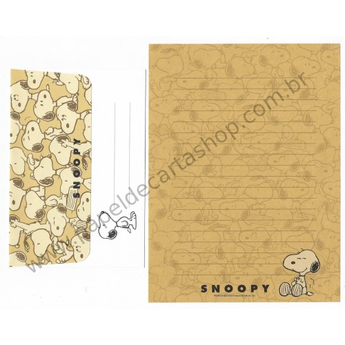 Conjunto de Papel de Carta Snoopy CMA Antigo (Vintage) Peanuts