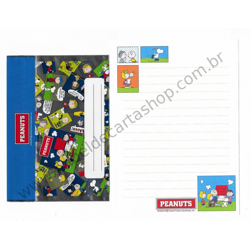 Kit 4 Conjuntos de Papel de Carta Peanuts All Antigo (Vintage) Hallmark