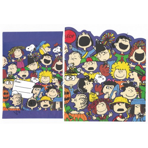 Kit 2 Conjuntos de Papel de Carta Peanuts VM & AZ Antigo (Vintage) Hallmark