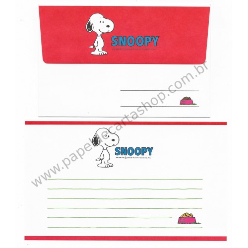 Kit 4 Conjuntos de Papel de Carta Snoopy & Turma Antigo (Vintage)