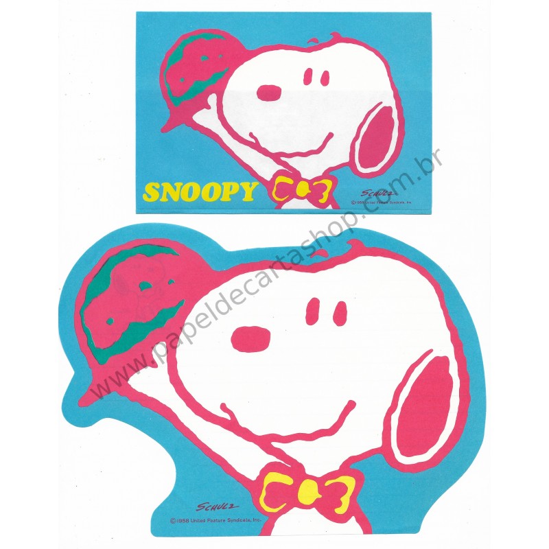 Conjunto de Papel de Carta Snoopy DCAZ Vintage Hallmark japan