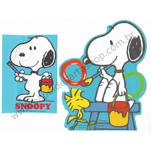 Conjunto de Papel de Carta Snoopy Art Vintage Hallmark Japan