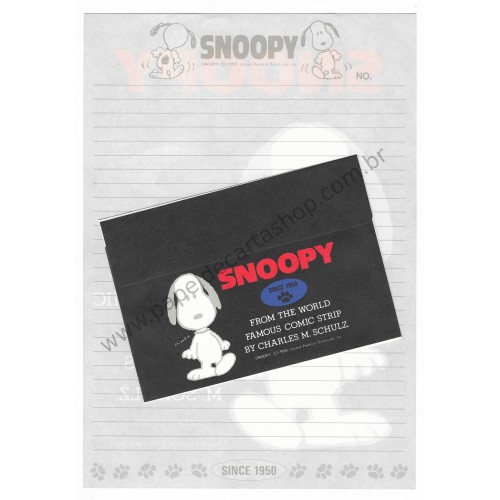 Conjunto de Papel de Carta Snoopy BLVM Vintage Hallmark Japan