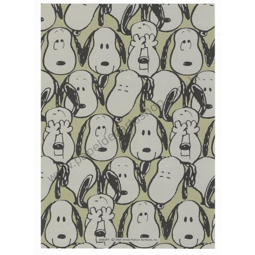 Conjunto de Papel de Carta Snoopy Gray Vintage Hallmark Japan