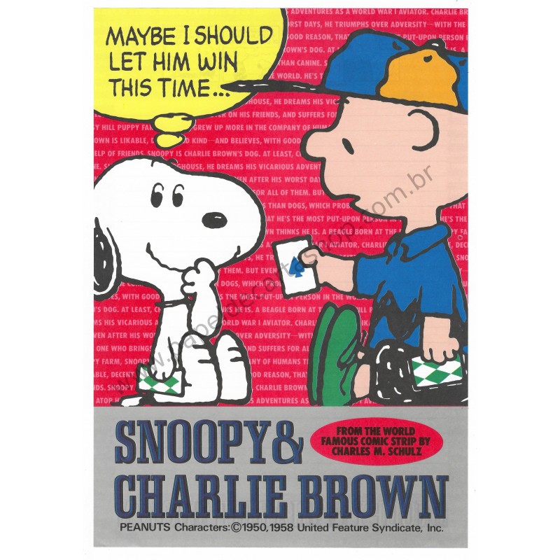 Conjunto de Papel de Carta Snoopy Wins Vintage Hallmark Japan