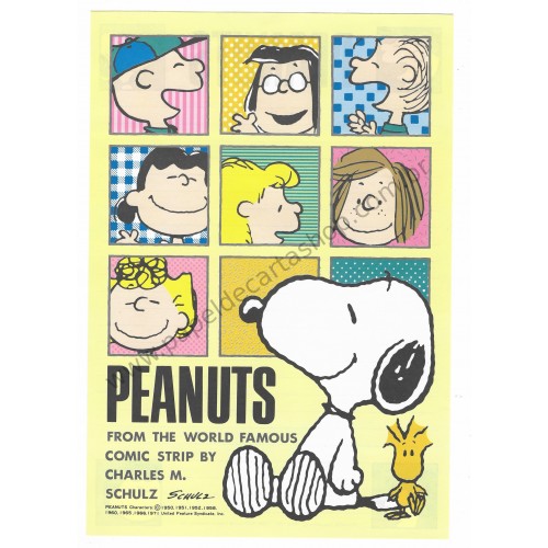 Conjunto de Papel de Carta Peanuts Yellow Vintage Hallmark Japan