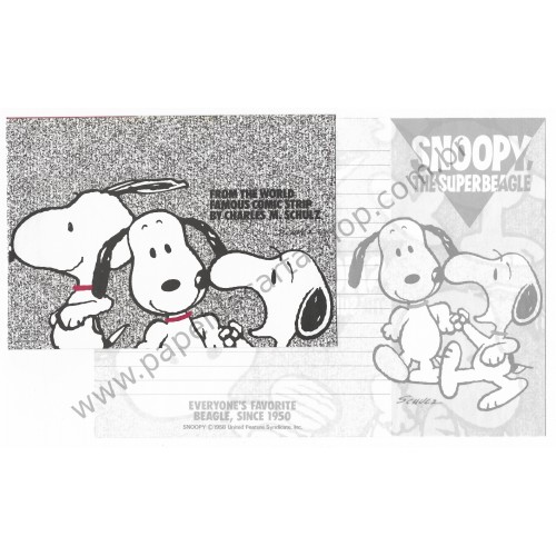 Conjunto de Papel de Carta Snoopy the Superbeagle Vintage Hmk Japan