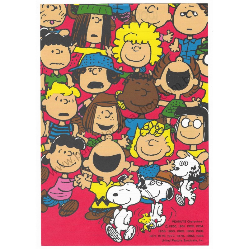 Conjunto de Papel de Carta Antigo Snoopy Lucy Van Pelt Hallmark Japan