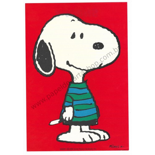 Conjunto de Papel de Carta Snoopy Red Vintage Hallmark Japan