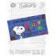 Conjunto de Papel de Carta Snoopy Purple Vintage Hallmark Japan