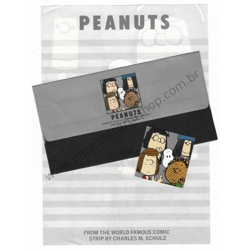 Conjunto de Papel de Carta Peanuts Vintage Hallmark Japan