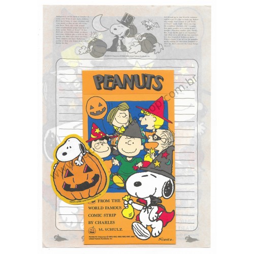 Conjunto de Papel de Carta Peanuts HWN2 Vintage Hallmark Japan