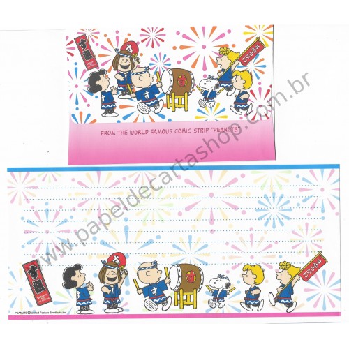 Kit 2 Conjuntos de Papel de Carta Peanuts Jap Vintage Hallmark Japan