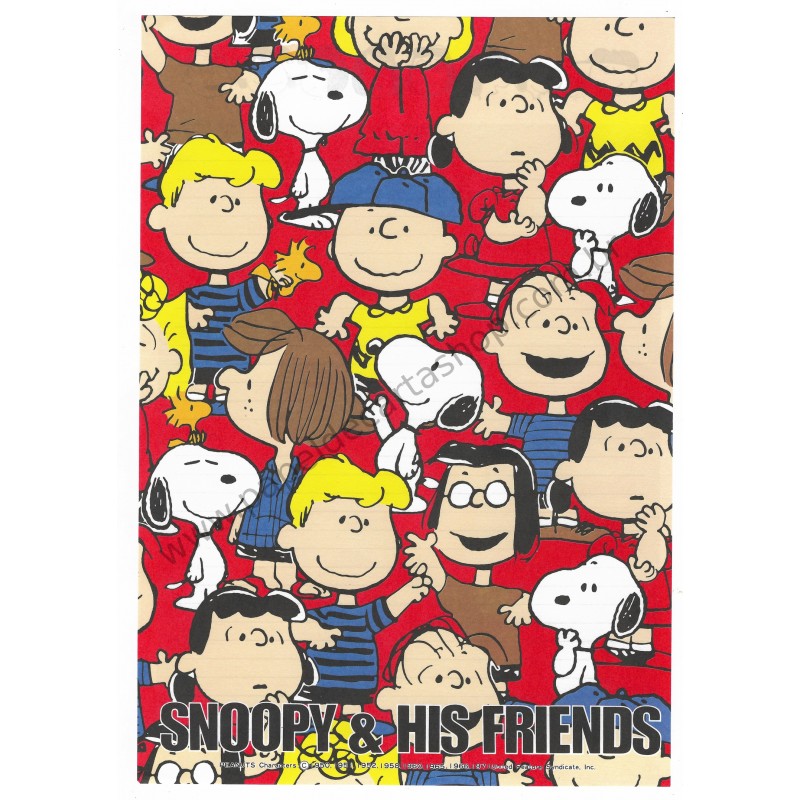 Conjunto de Papel de Carta Snoopy CVM Vintage Hallmark Japan