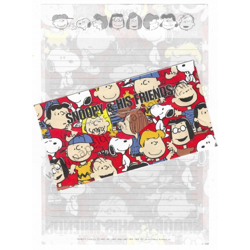 Conjunto de Papel de Carta Snoopy CVM Vintage Hallmark Japan