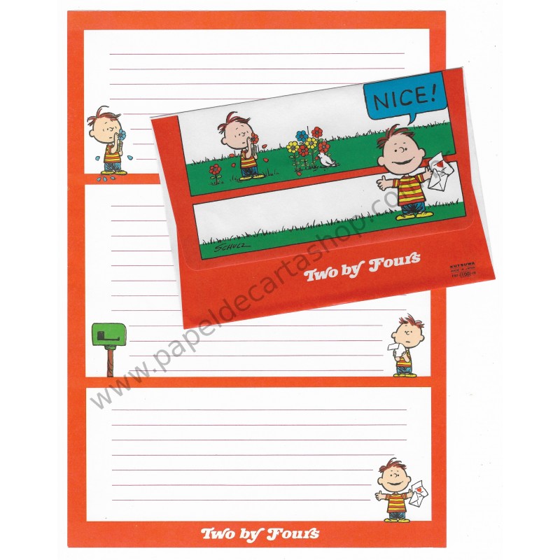 Conjunto de Papel de Carta Original Antigo Two by Fours CVM Schulz