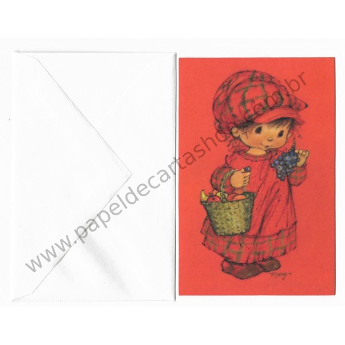 Notecard Cartão Antigo Importado Mary Hamilton 01 CVM Hallmark