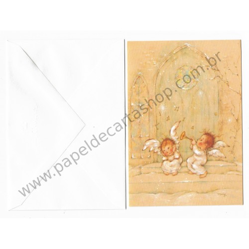 Notecard Antigo Importado Mary Hamilton 02 Angel - Hallmark