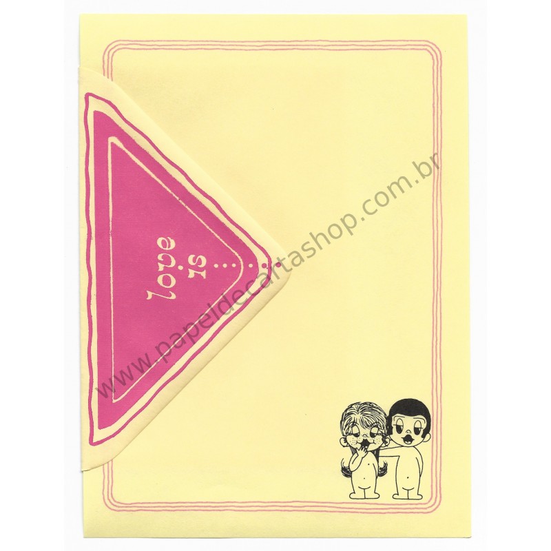 Conjunto de Papel de Carta Antigo Importado Love is... 04