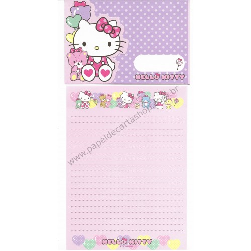 Ano 2013. Kit 2 Conjuntos de Papel de Carta Hello Kitty LR Sanrio