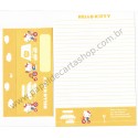 Ano 2003. Conjunto de Papel de Carta Hello Kitty Bakery CAM Sanrio