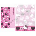 Ano 2005. Conjunto de Papel de Carta Hello Heart RBL3 Sanrio