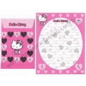 Ano 2005. Conjunto de Papel de Carta Hello Heart RBL Dupla1 Sanrio