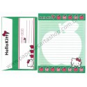 Ano 2005. Conjunto de Papel de Carta Hello Kitty Apples CVD Sanrio