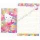 Ano 2001. Conjunto de Papel de Carta Hello Kitty Flower Angel Sanrio