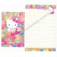 Ano 2001. Conjunto de Papel de Carta Hello Kitty Flower Angel Sanrio