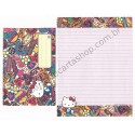 Ano 2002. Conjunto de Papel de Carta Hello Kitty KT862 Sanrio