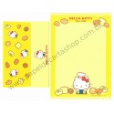 Ano 2002. Conjunto de Papel de Carta Hello Kitty Baking Sanrio