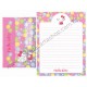 Ano 2001. Conjunto de Papel de Carta Hello Kitty Flowers and Colors Sanrio