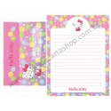 Ano 2001. Conjunto de Papel de Carta Hello Kitty Flowers and Colors Sanrio