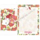 Ano 2002. Conjunto de Papel de Carta Hello Kitty Frutas Sanrio