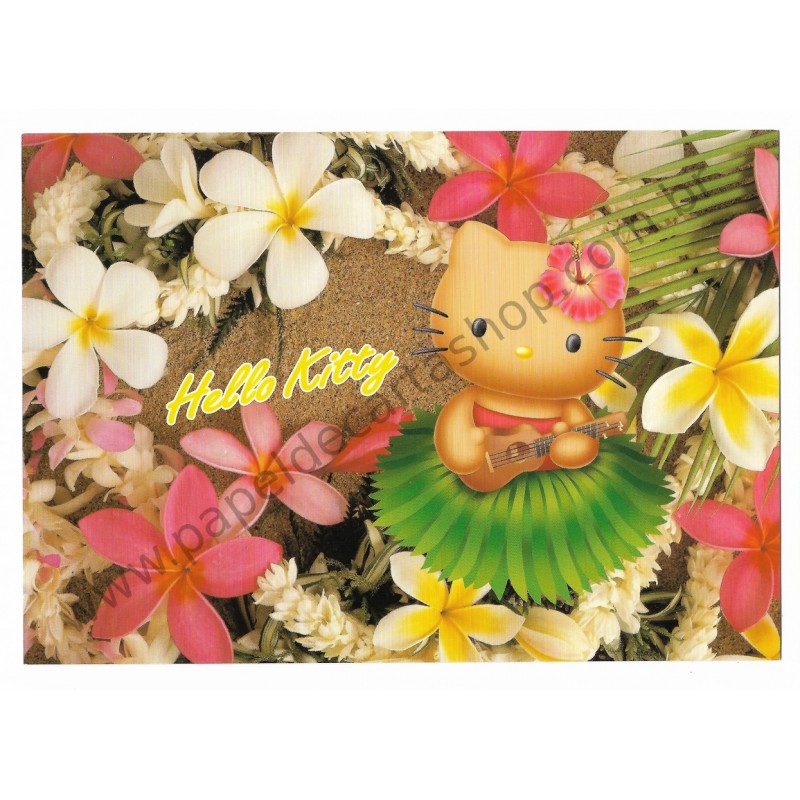Ano 2002. Kit 2 Conjuntos de Papel de Carta Hello Kitty Hawaii Hibiscus Sanrio