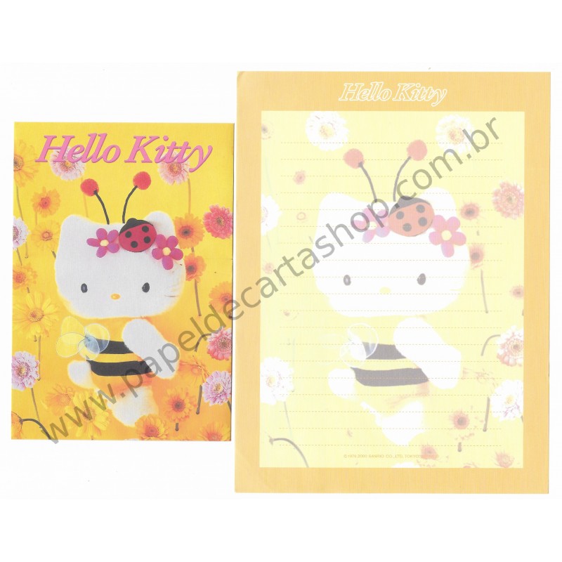 Ano 2000. Conjunto de Papel de Carta Hello Kitty Goods 01 Sanrio