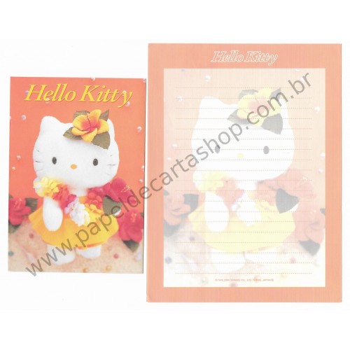 Ano 2000. Conjunto de Papel de Carta Hello Kitty Goods 02 Sanrio
