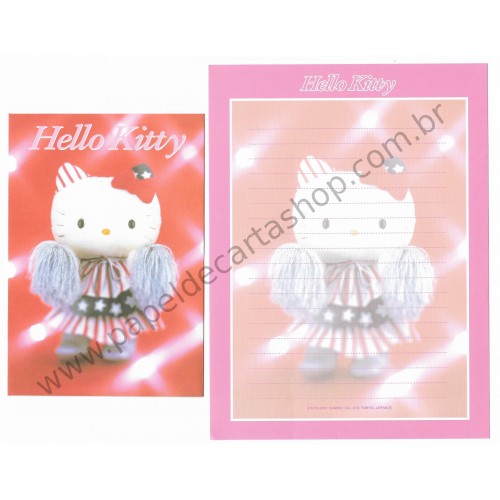 Ano 2001. Conjunto de Papel de Carta Hello Kitty Goods 08 Sanrio
