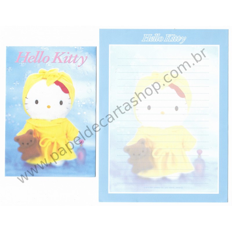 Ano 2001. Conjunto de Papel de Carta Hello Kitty Goods 07 Sanrio
