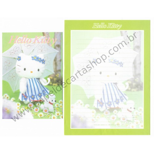 Ano 2001. Conjunto de Papel de Carta Hello Kitty Goods 06 Sanrio