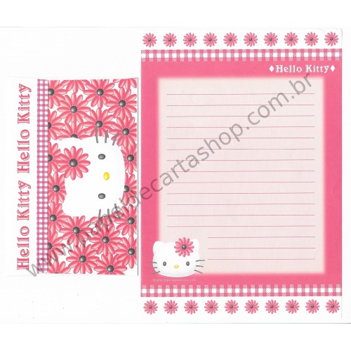 Ano 2004. Conjunto de Papel de Carta Hello Kitty Best Collections 16 Sanrio