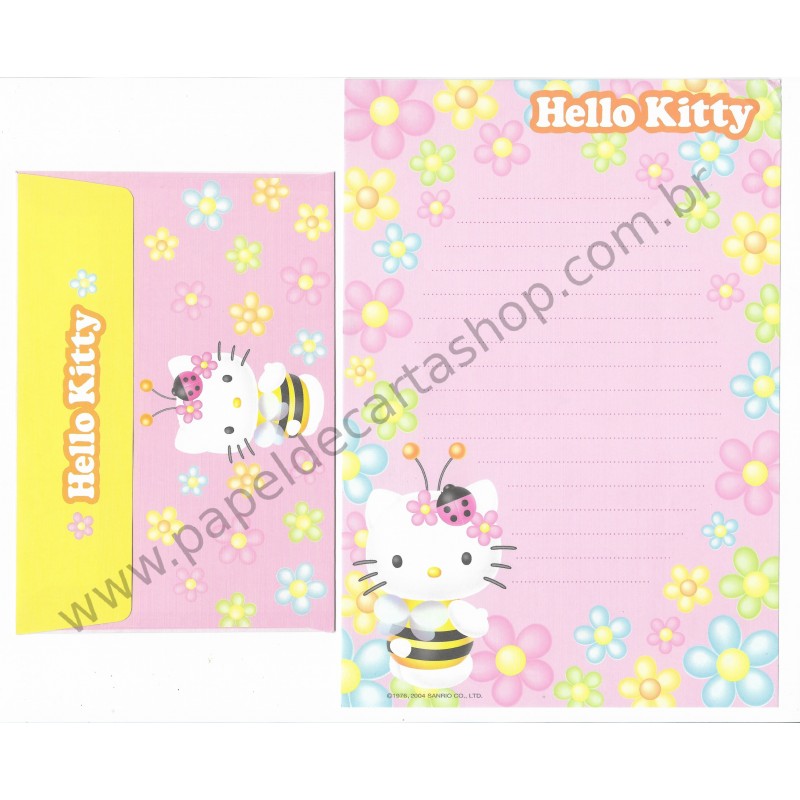 Ano 2004. Conjunto de Papel de Carta Hello Kitty Best Collection 19 Sanrio
