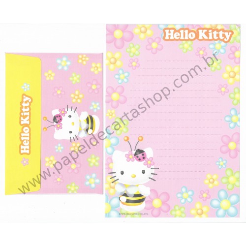Ano 2004. Conjunto de Papel de Carta Hello Kitty Best Collections 19 Sanrio