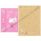 Ano 2005. Conjunto de Papel de Carta Hello Kitty French Kraft Sanrio