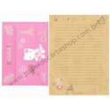 Ano 2005. Conjunto de Papel de Carta Hello Kitty French Kraft Sanrio