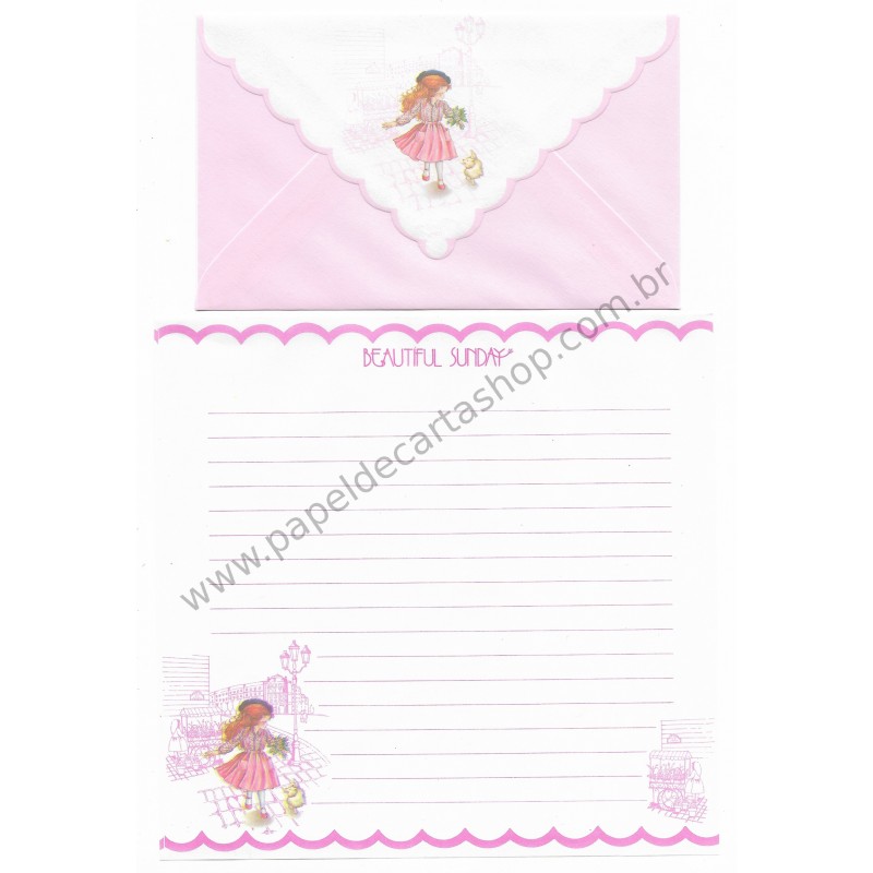 Conjunto de Papel de Carta Beautiful Sunday 01 CRS