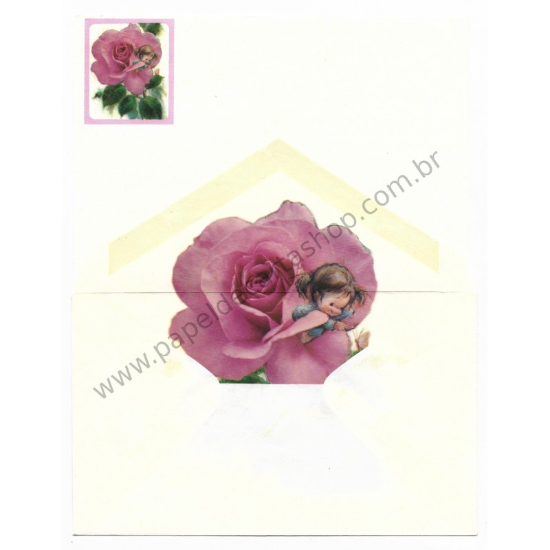 Conjunto de Papel de Carta Antigo Importado R&B - Hallmark