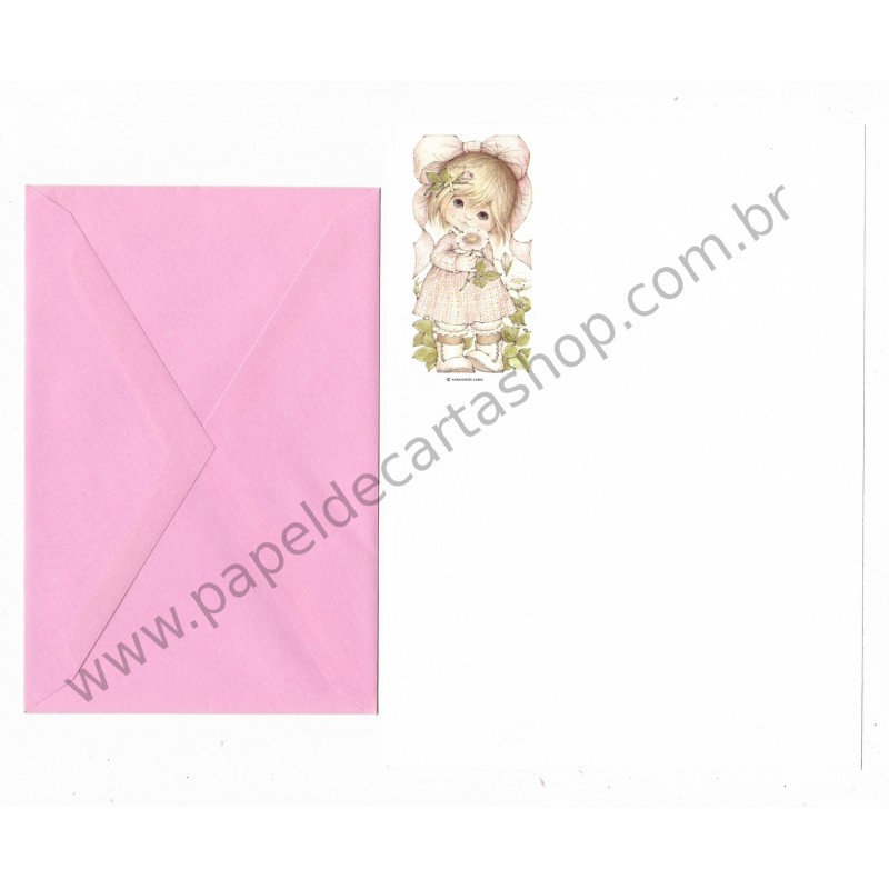 Conjunto de Papel de Carta Antigo Importado Susy Angel CRS - Ambassador